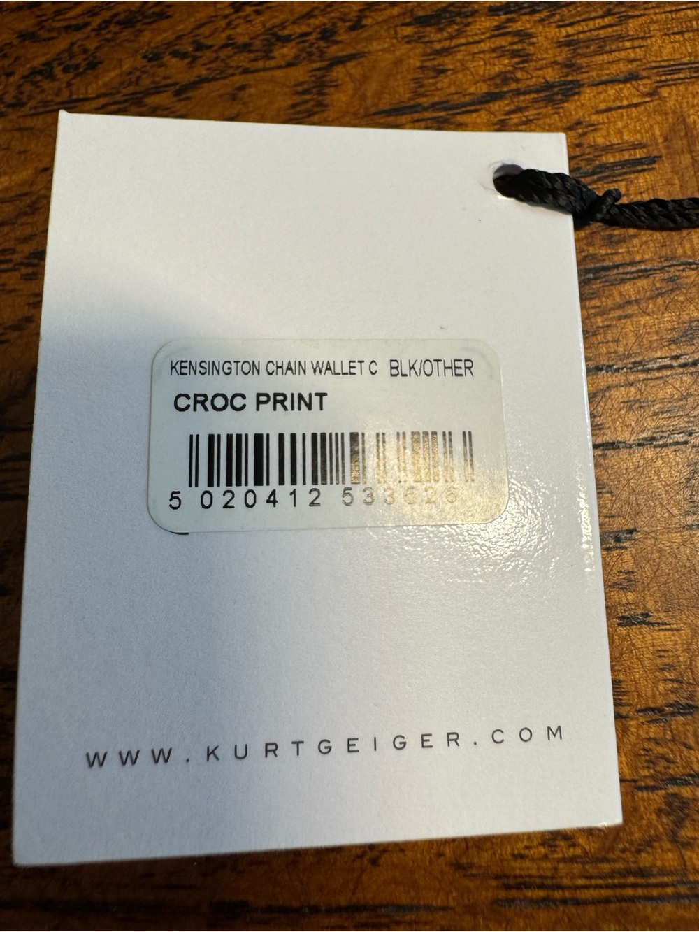 Kurt Geiger Black Croc Kensington Wallet with Rainbow Hardware - Like New - Picture 10 of 14